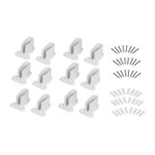 ClosetMaid Wall Brackets - Fixed Mount - 12 Per Pack - Resin - 1.75-in D