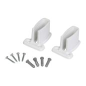 ClosetMaid Wall Bracket - Resin - 2 Per Pack - White - 1 3/4-in D