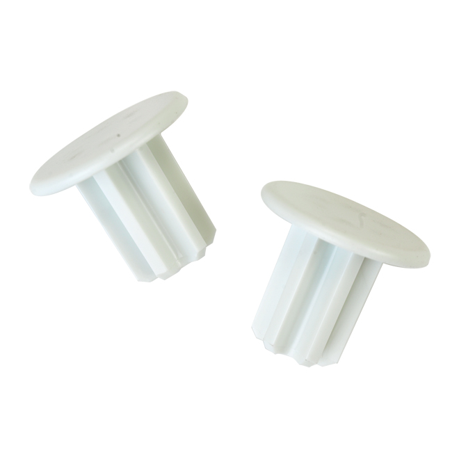 ClosetMaid SuperSlide 1/2-in White Plastic Rod End Caps - 2/Pkg