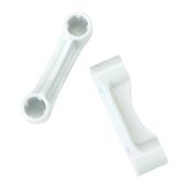 ClosetMaid 0.5-in L x 2-in W White Plastic Rod End Caps - 2/Pkg