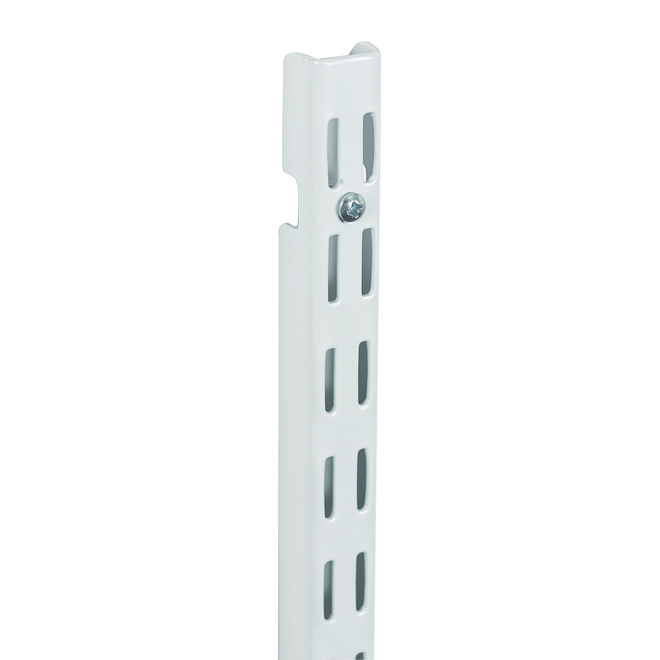 ClosetMaid ShelfTrack 48-in Vertical White Double Slot Design Epoxy Coated Metal Shelf Support