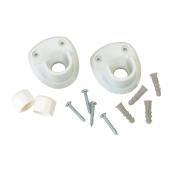 ClosetMaid SuperSlide Rod Support Bracket - White - Resin - 1.25-in D x 2.38-in H x 2.13-in W