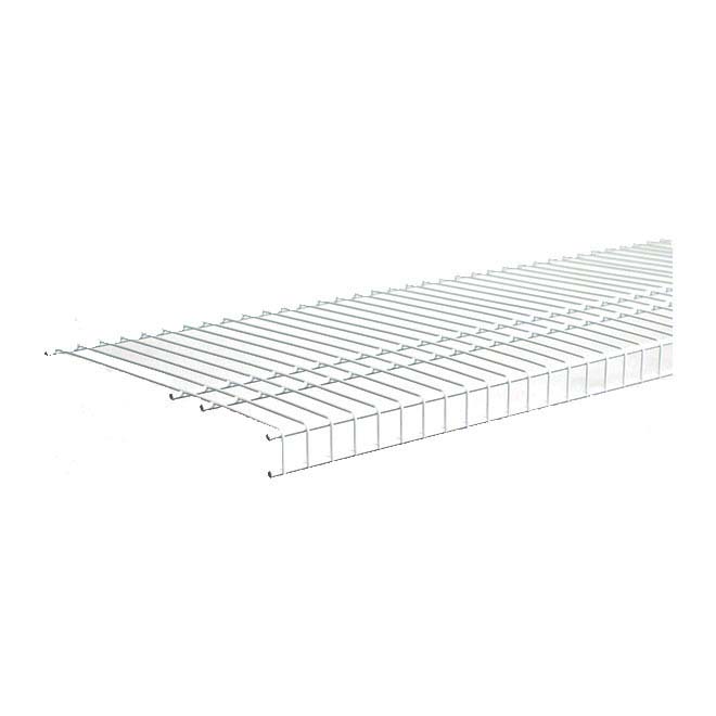 ClosetMaid SuperSlide Ventilated Wire Shelf - Vinyl-Coated Steel - White - 16-in x 96-in