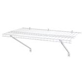 ClosetMaid Multipurpose Wire Shelf - White - Vinyl-Coated Steel - 3-ft L x 12-in D