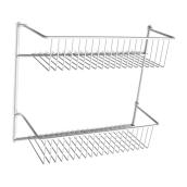 ClosetMaid 2-Tier Wall Rack - Epoxy Coated Steel - White - 10 1/2-in H x 12 1/2-in W x 5-in D