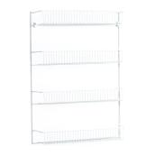 ClosetMaid 4-Tier Wall Rack - Epoxy-Coated Steel - White - 25 3/4-in H x 18 3/4-in W x 5-in D