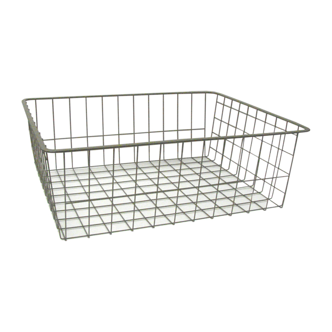 ClosetMaid Double Drawer Wire Basket - Metal - Nickel - 7-in H x 17-in W x 21-in D