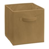 ClosetMaid Cubeicals Mocha Fabric Drawer - Non-Woven Polypropylene - 2 Handles - 11-in H x 10.5-in W x 10.5-in D