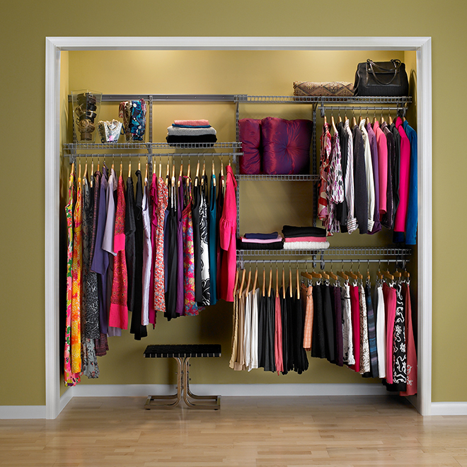 ClosetMaid 5' To 8' Adjustable Shelf And Rod Closet Organizer Kit
