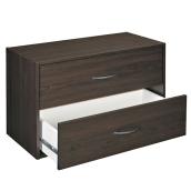 ClosetMaid Storage Drawers - Stackable - Espresso - Laminated Wood - 15.75-in H x 24.13-in W x 11.63-in D