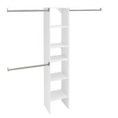 ClosetMaid SuiteSymphony Starter Kit - Laminated Wood - White - 82 29/64-in H x 16 31/32-in W x 14 45/64-in D
