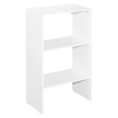 SuiteSymphony 25.12-in W x 41.36-in H x 14.59-in D White Laminate Wood Stackable Organizer Tower