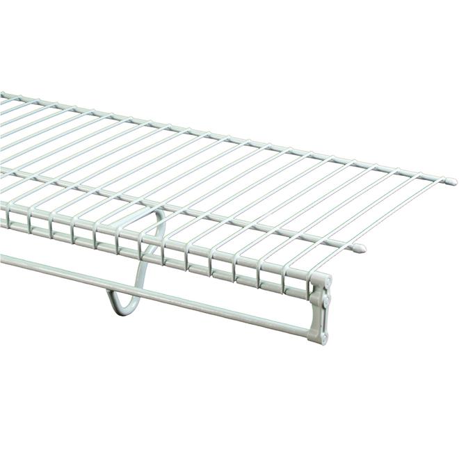 Étagère TotalSlide ClosetMaid en fil métallique blanc de 12 pi x 12 po