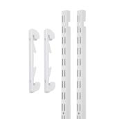 ClosetMaid 30-in White ShelfTrack Standard Rails with Connectors