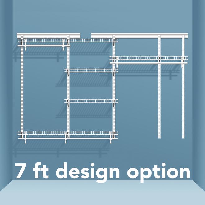 ClosetMaid 7 to 10-ft White Adjustable Mount Wire Shelving Kits