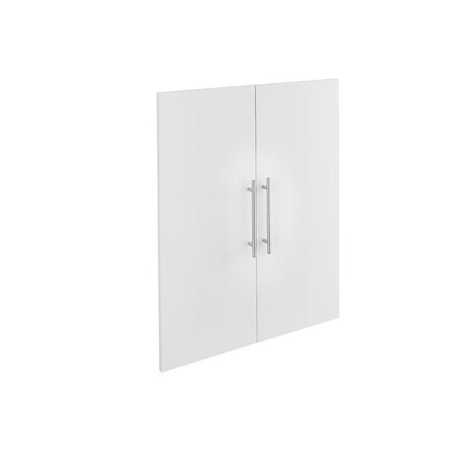 ClosetMaid SuiteSymphony 25-in W x 30-in H Pure White Modern Wood Laminate Doors with Satin Nickel Handles