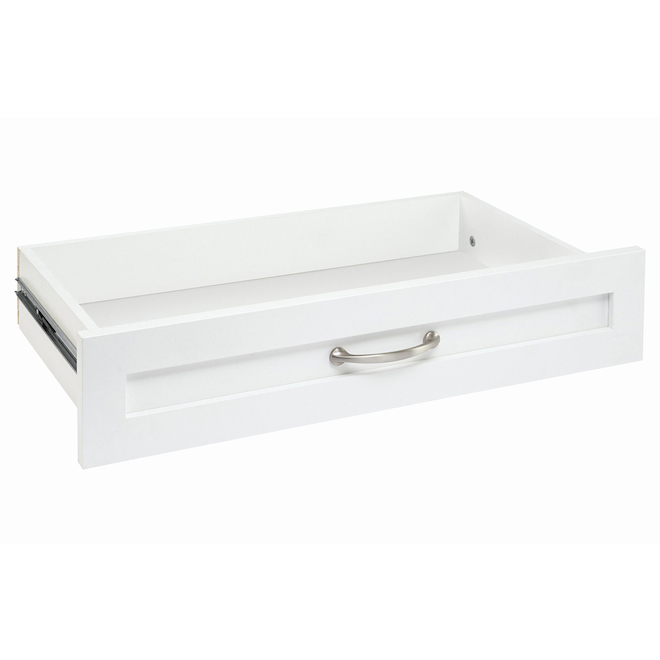ClosetMaid SuiteSymphony 25-in W x 5-in H Pure White Shallow Shaker-Style Drawer with Soft-Close Glides