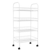 Chariot sur roulettes ClosetMaid avec 4 tablettes en acier blanc, 12,37 po p. x 34,9 po h. x 17,63 po l.