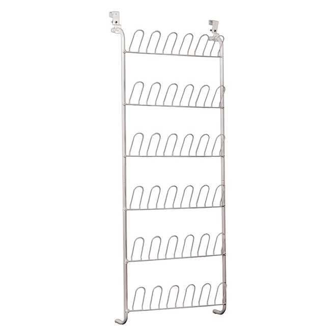 Rangement pour chaussures sur la porte ClosetMaid en acier blanc, 57 po h. x 22,5 po l. x 4,5 po p.