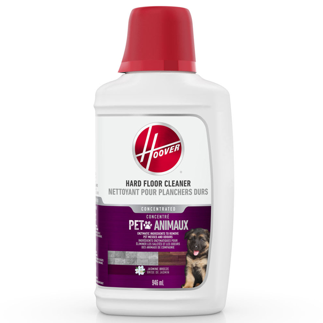 Nettoyant pour planchers durs Hoover formule concentrée pour animaux, brise de jasmin, 946 ml