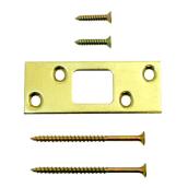 Prime-Line Guard-A-Lock Deadbolt Strike - Brass Plated - Steel - 1 1/4-in W x 3 5/8-in L