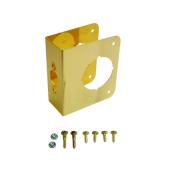 Prime-Line Lock and Door Reinforcer Set - Solid Brass - 1 Per Pack - 3 7/8-in W - 4 1/2-in H