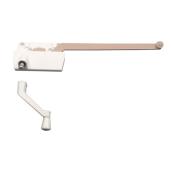 Prime-Line Truth Hardware Surface Mount Latch Mechanism - Single Arm - White - Right-Handed - 9 1/2-in L