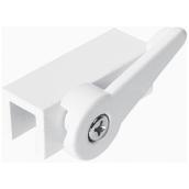 Prime-Line Sliding Window Cam Lock - 1 3/4-in L x 11/32-in W - Aluminum - White