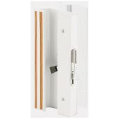 Prime-Line Door Handle Set - Hook Latch Style - White Powder-Coated Aluminum - Reversible