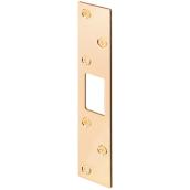 Prime-Line Maximum Security Deadbolt Strike - Brass Plated - Steel - 1 1/8-in W x 5 7/8-in L