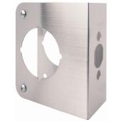 Defender Security Lock & Door Reinforcer - Stainless Steel - 2 1/8-in dia Single Bore - 4 1/2-in H x 1 3/4-in T