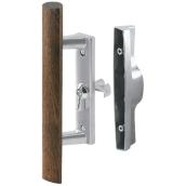 Prime-Line Hook-Style Patio Door Handle with Internal Lock - 9-in L Hardwood Pull Handle - Die-Cast Steel - Non-Keyed