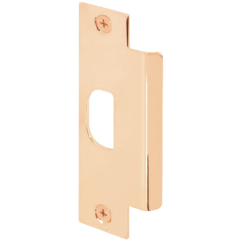 PrimeLine Commercial Door Strike Polished Brass Adjustable Tab 1 1/4in W x 4 7/8in L