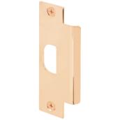 Prime-Line Commercial Door Strike - Polished Brass - Adjustable Tab - 1 1/4-in W x 4 7/8-in L