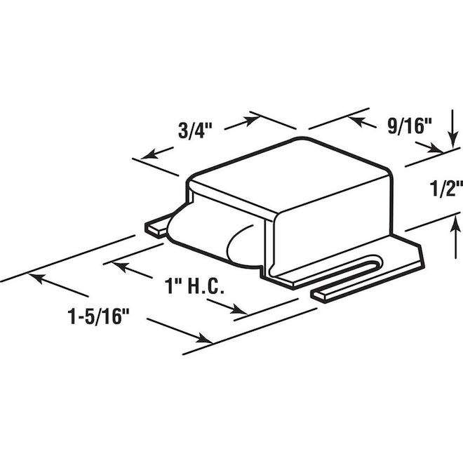PrimeLine Adjustable Shower Door Catch RONA