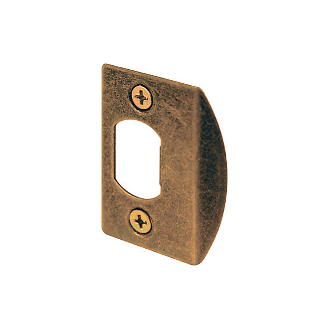 Classic Deadlatch Door Strike Plate - Antique Brass - 2/Pack