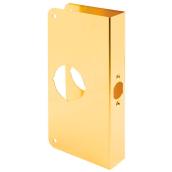 Prime-Line Door Reinforcer - Solid Brass - 1 Per Pack - 2 3/8-in Backset x 1 3/8-in T