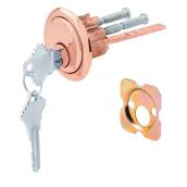 Prime-Line Rim Cylinder Lock with Two Keys - Schlage - Diecast Zinc - Brass
