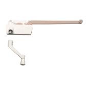 Manivelle à bras simple pour fenêtre à battants, blanc