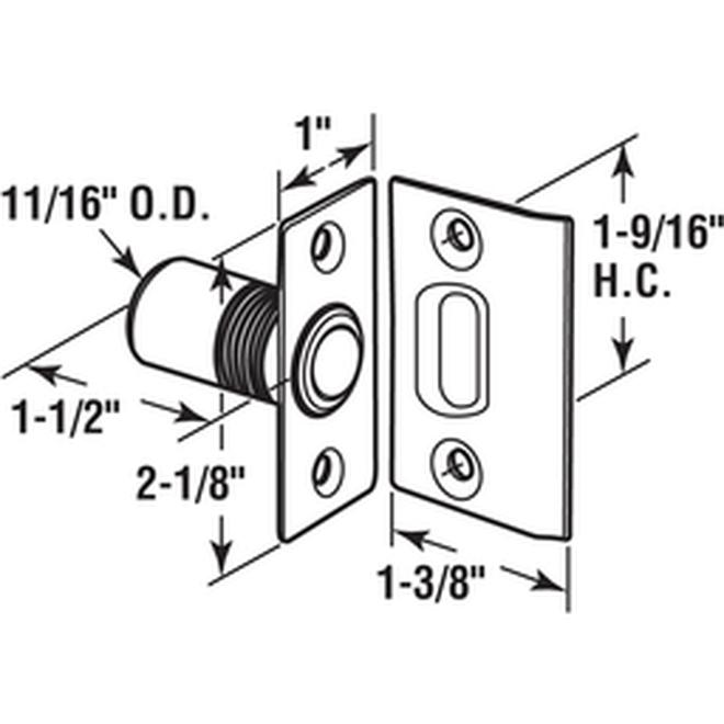 Loquet à bille pour porte battante Prime-Line