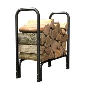 Porte-bûches pour bois de foyer, noir