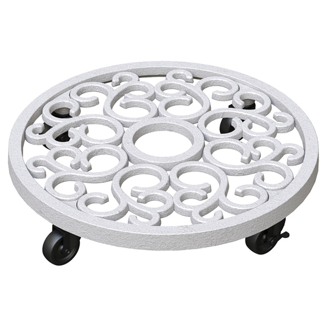 PANACEA 4Caster Plant Stand 12" x 12" x 3" Iron Assorted 84725