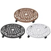 Support pour plante en fer, 17" x 17" x 3", assorties