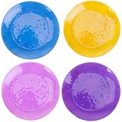Bain d'oiseau sur poteau en verre, 4 couleurs assorties