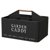Panacea Decorative Black Metal Garden Caddy - 10 x 8.5 x 11-in