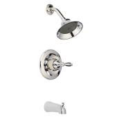 Pomme de douche et robinet de bain, 1 jet, chrome