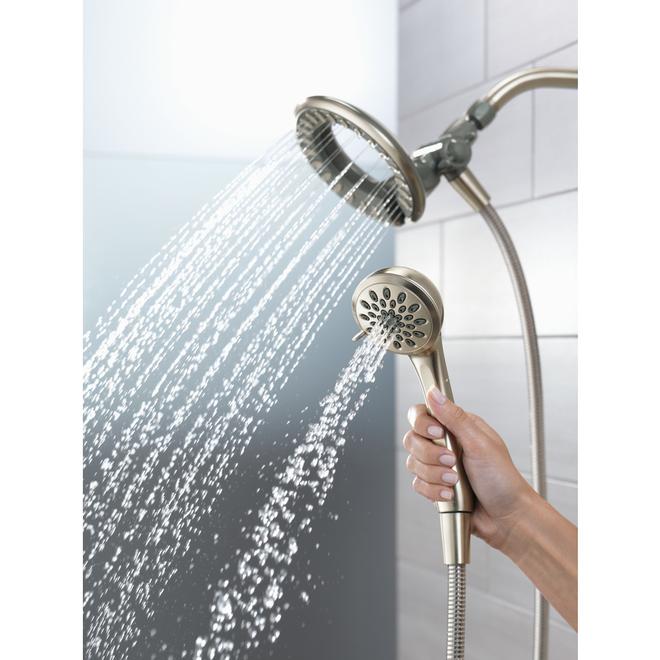 DELTA In2Ition Satin Nickel 4-Spray Shower Head 75481DSN | RONA