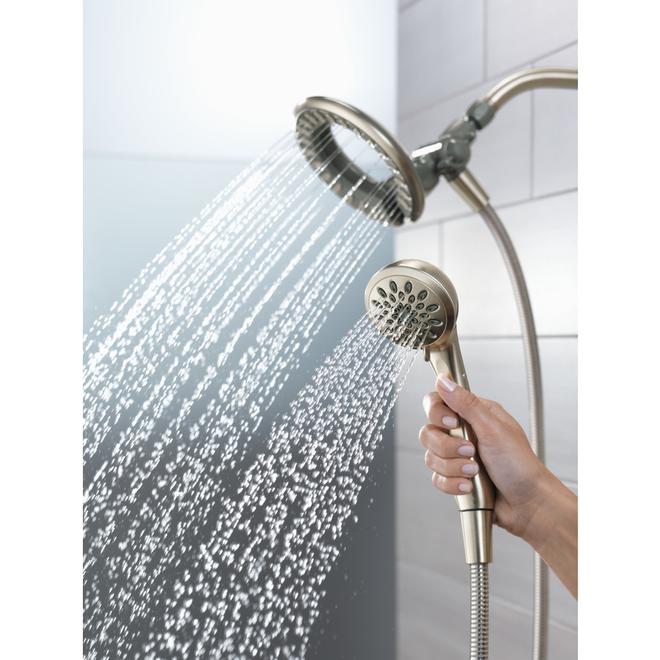 DELTA In2Ition Satin Nickel 4-Spray Shower Head 75481DSN | RONA