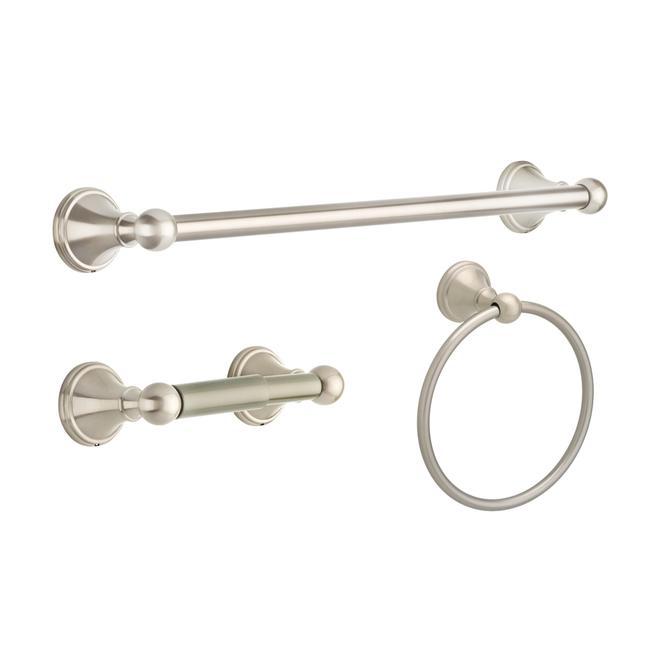 Delta 3 Piece Crestfield Stainless Decorative Bath Hardware Set 138295