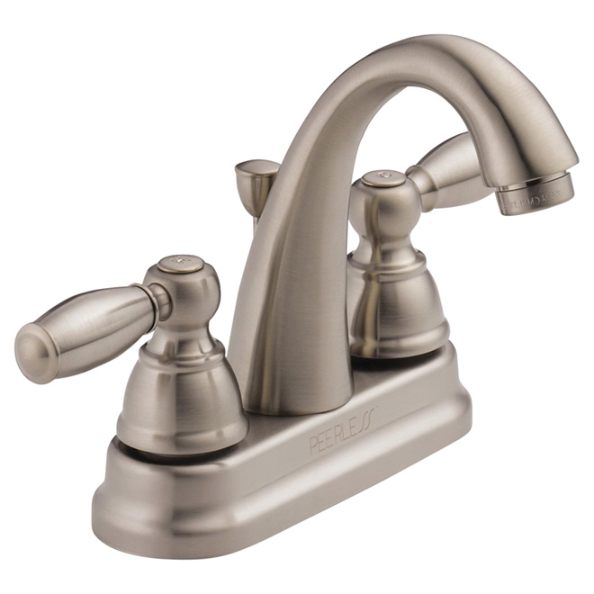 Peerless Bathroom Faucet 2 Handles Brushed Nickel P299696lf Bn